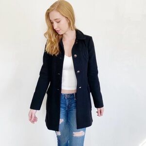 Juicy Couture Black Wool Coat